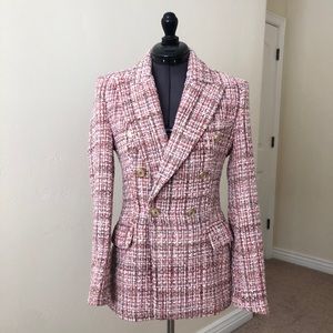 Zara Pink Tweed Blazer - Blogger Fav!